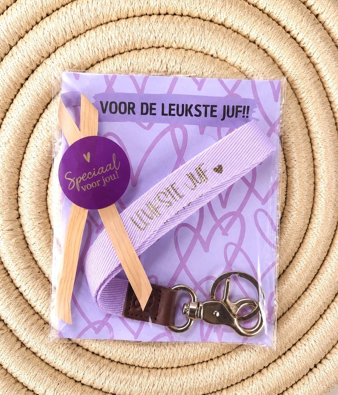 Sleutelkoord leukste juf!