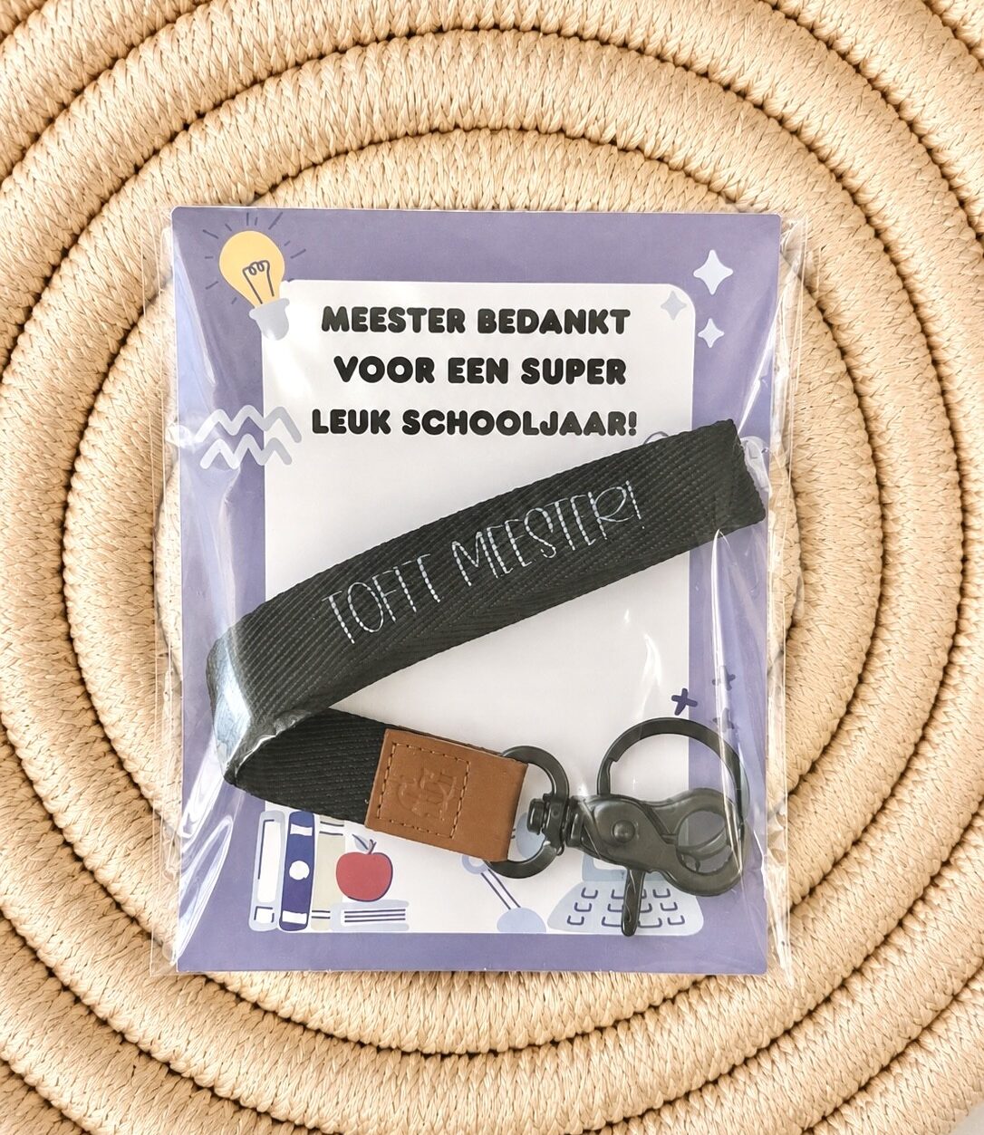 Sleutelkoord Toffe meester!